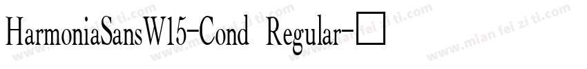 HarmoniaSansW15-Cond Regular字体转换